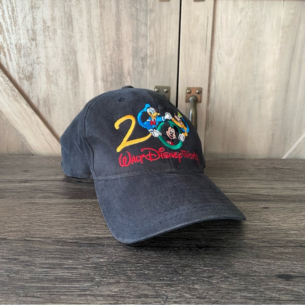 Vintage Walt Disney World 2000 Black Cap One Size 100% Cotton
